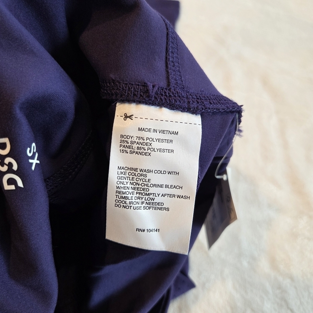 DSG Women's Momentum Perforated 7/8 Leggings - Purple Ink Size XS New Yoga Work - Picture 5 of 12